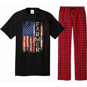 Farmer Tractors Usa American Flag Patriotic Farming Pajama Set