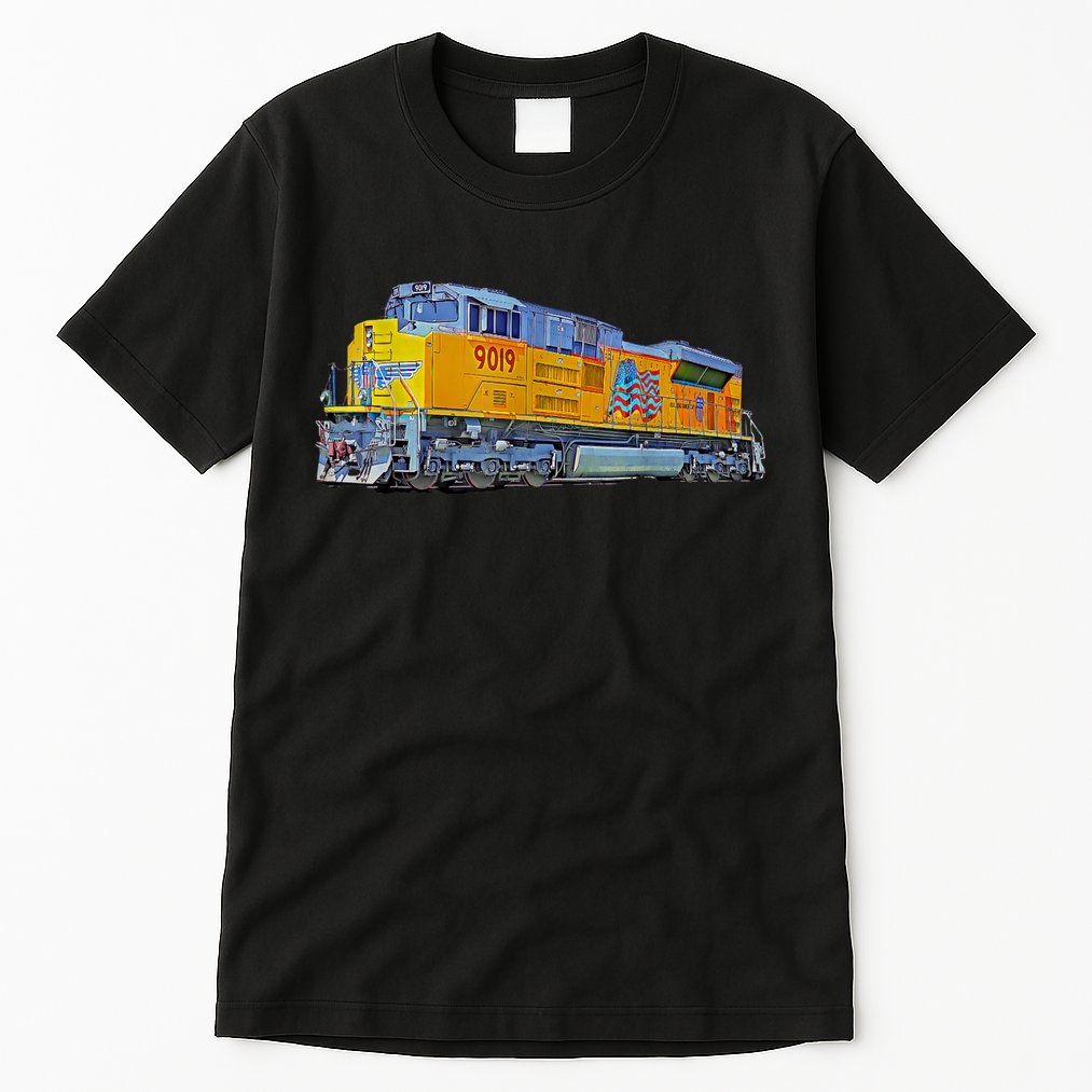 Freight Train Union Pacific Engine Tall T-Shirt