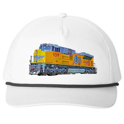 Freight Train Union Pacific Engine Snapback Five-Panel Rope Hat