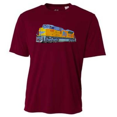 Freight Train Union Pacific Engine Cooling Performance Crew T-Shirt