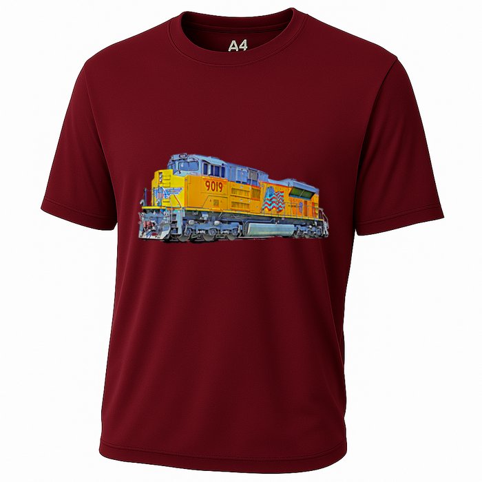 Freight Train Union Pacific Engine Cooling Performance Crew T-Shirt