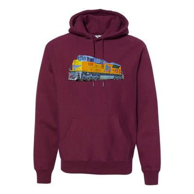 Freight Train Union Pacific Engine Premium Hoodie