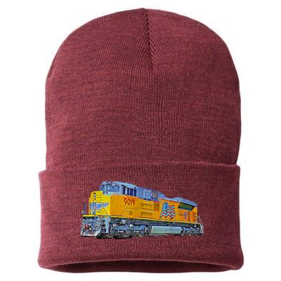 Freight Train Union Pacific Engine Sustainable Knit Beanie