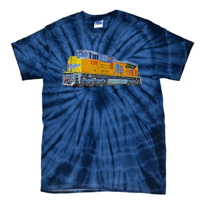 Freight Train Union Pacific Engine Tie-Dye T-Shirt