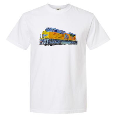 Freight Train Union Pacific Engine Garment-Dyed Heavyweight T-Shirt