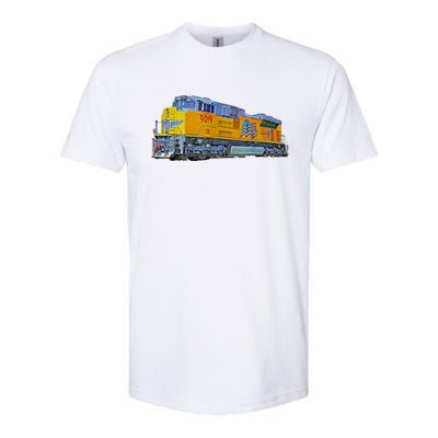 Freight Train Union Pacific Engine Softstyle CVC T-Shirt