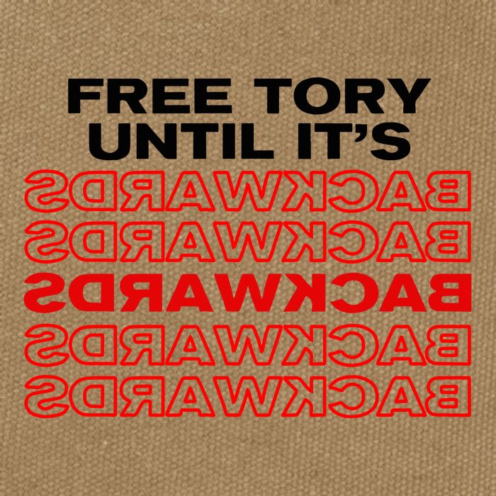 Free Tory Until ItS Backwards Cotton Canvas Backpack
