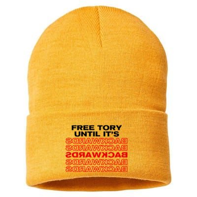 Free Tory Until ItS Backwards Sustainable Knit Beanie