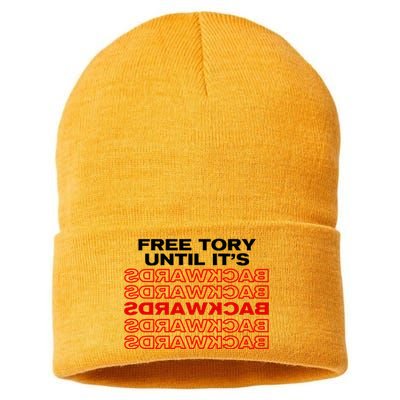 Free Tory Until ItS Backwards Sustainable Knit Beanie