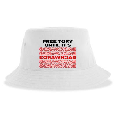 Free Tory Until ItS Backwards Sustainable Bucket Hat