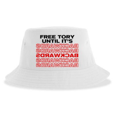 Free Tory Until ItS Backwards Sustainable Bucket Hat