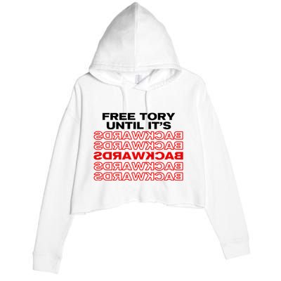 Free Tory Until ItS Backwards Crop Fleece Hoodie