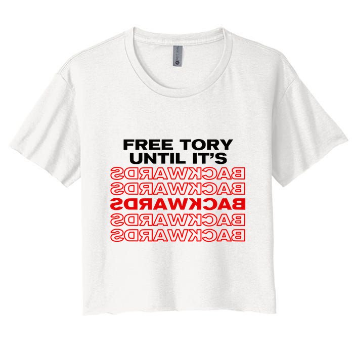 Free Tory Until ItS Backwards Crop Top