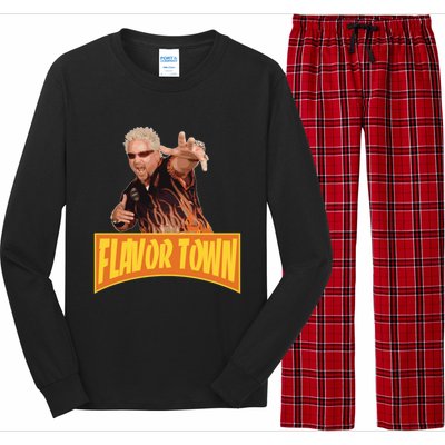 Flavor Town Usa Guy Flerl Long Sleeve Pajama Set