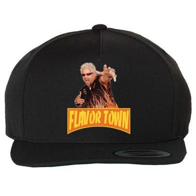 Flavor Town Usa Guy Flerl Wool Snapback Cap