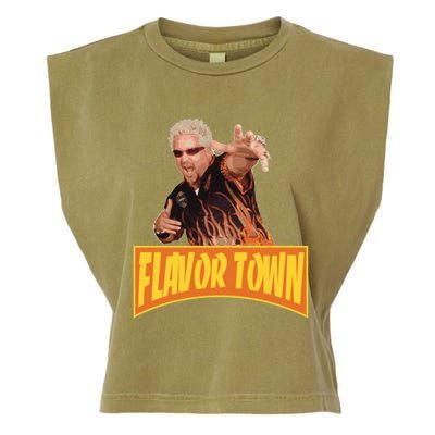 Flavor Town Usa Guy Flerl Garment-Dyed Women's Muscle Tee