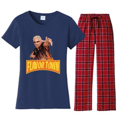 Flavor Town Usa Guy Flerl Women's Flannel Pajama Set