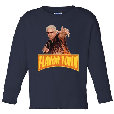 Flavor Town Usa Guy Flerl Toddler Long Sleeve Shirt