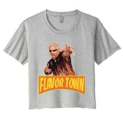 Flavor Town Usa Guy Flerl Women's Crop Top Tee