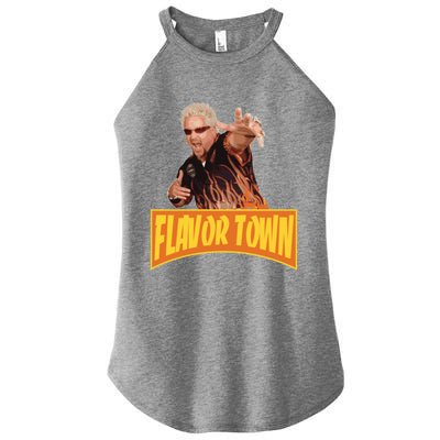 Flavor Town Usa Guy Flerl Women’s Perfect Tri Rocker Tank