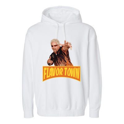 Flavor Town Usa Guy Flerl Garment-Dyed Fleece Hoodie