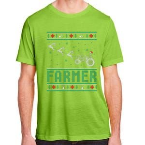 Farmer Tractors Ugly Christmas Xmas Sweater Adult ChromaSoft Performance T-Shirt