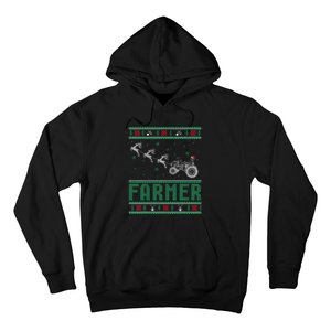 Farmer Tractors Ugly Christmas Xmas Sweater Hoodie