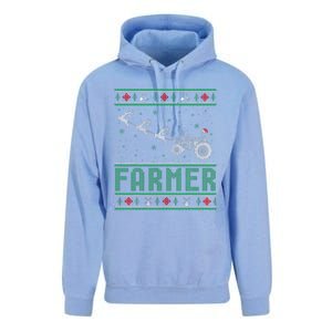 Farmer Tractors Ugly Christmas Xmas Sweater Unisex Surf Hoodie