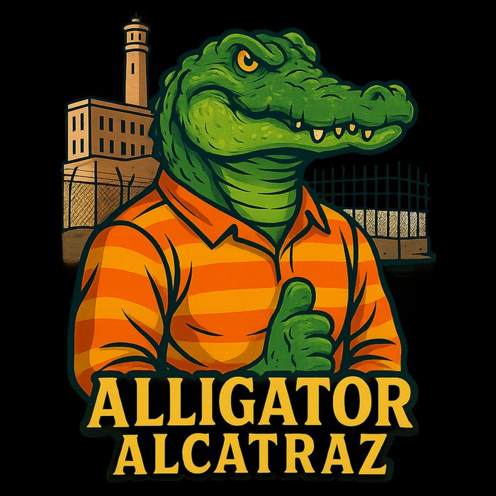 Funny Thumbs Up Alligator Alcatraz Impact Tech Backpack