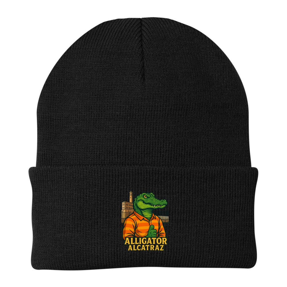 Funny Thumbs Up Alligator Alcatraz Beanie