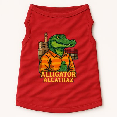 Funny Thumbs Up Alligator Alcatraz Doggie Tank