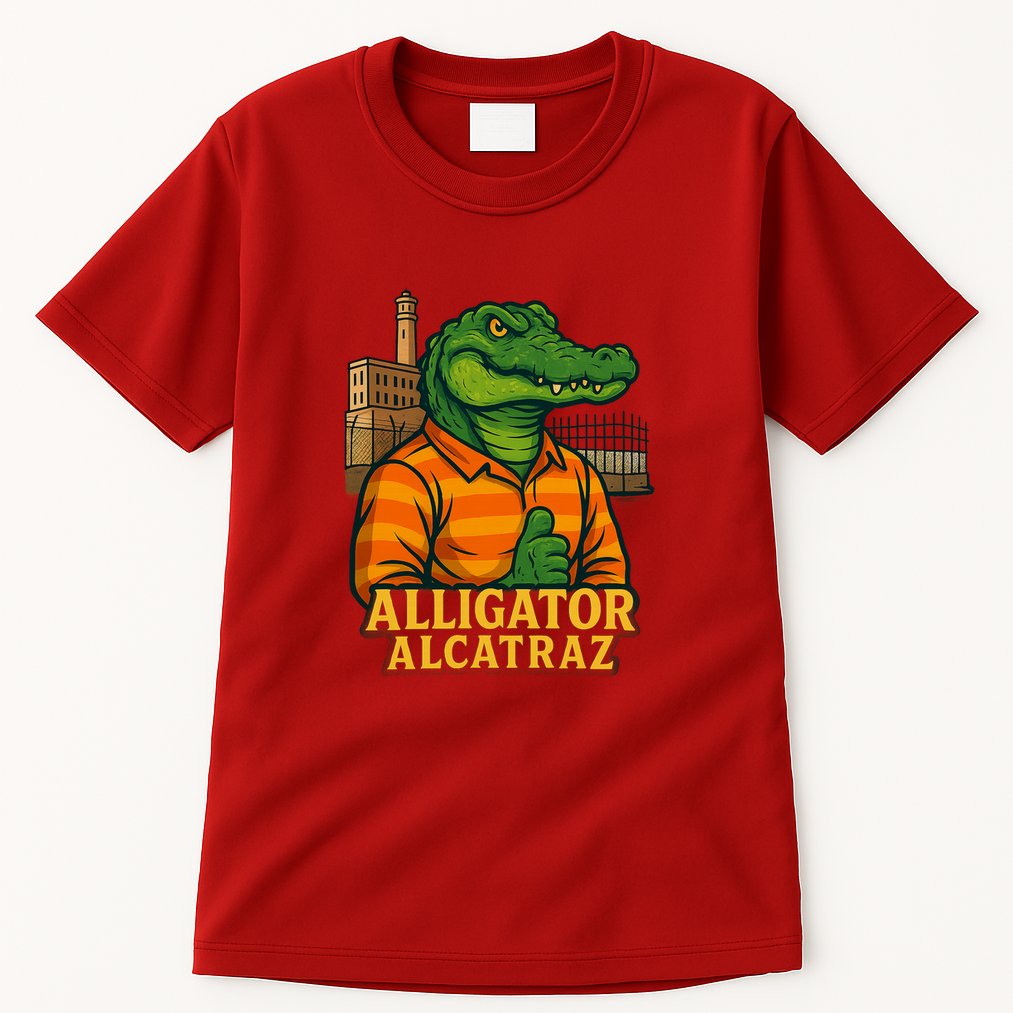 Funny Thumbs Up Alligator Alcatraz Tall T-Shirt