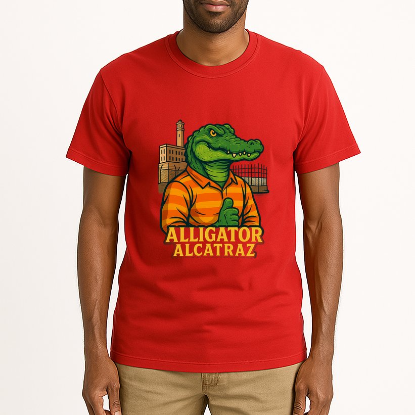Funny Thumbs Up Alligator Alcatraz Tall T-Shirt