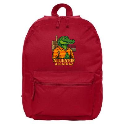 Funny Thumbs Up Alligator Alcatraz 16 in Basic Backpack