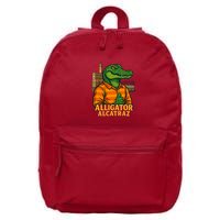 Funny Thumbs Up Alligator Alcatraz 16 in Basic Backpack