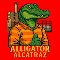 Funny Thumbs Up Alligator Alcatraz 16 in Basic Backpack