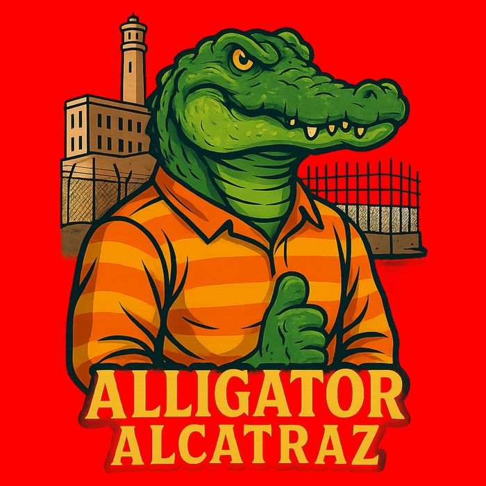 Funny Thumbs Up Alligator Alcatraz 16 in Basic Backpack