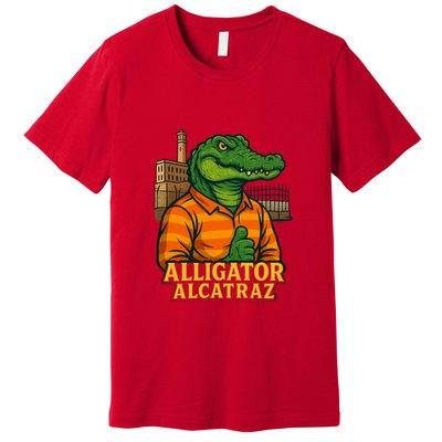 Funny Thumbs Up Alligator Alcatraz Premium T-Shirt