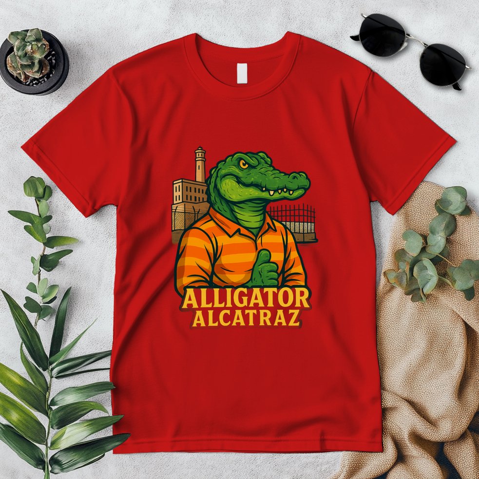 Funny Thumbs Up Alligator Alcatraz Premium T-Shirt