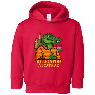 Funny Thumbs Up Alligator Alcatraz Toddler Hoodie