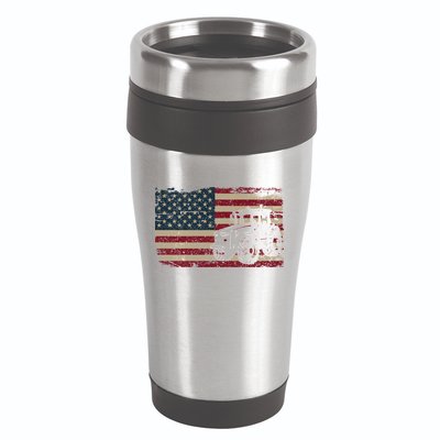 Farm Tractors Usa Flag Patriotic Farming Gift 16oz Travel Tumbler
