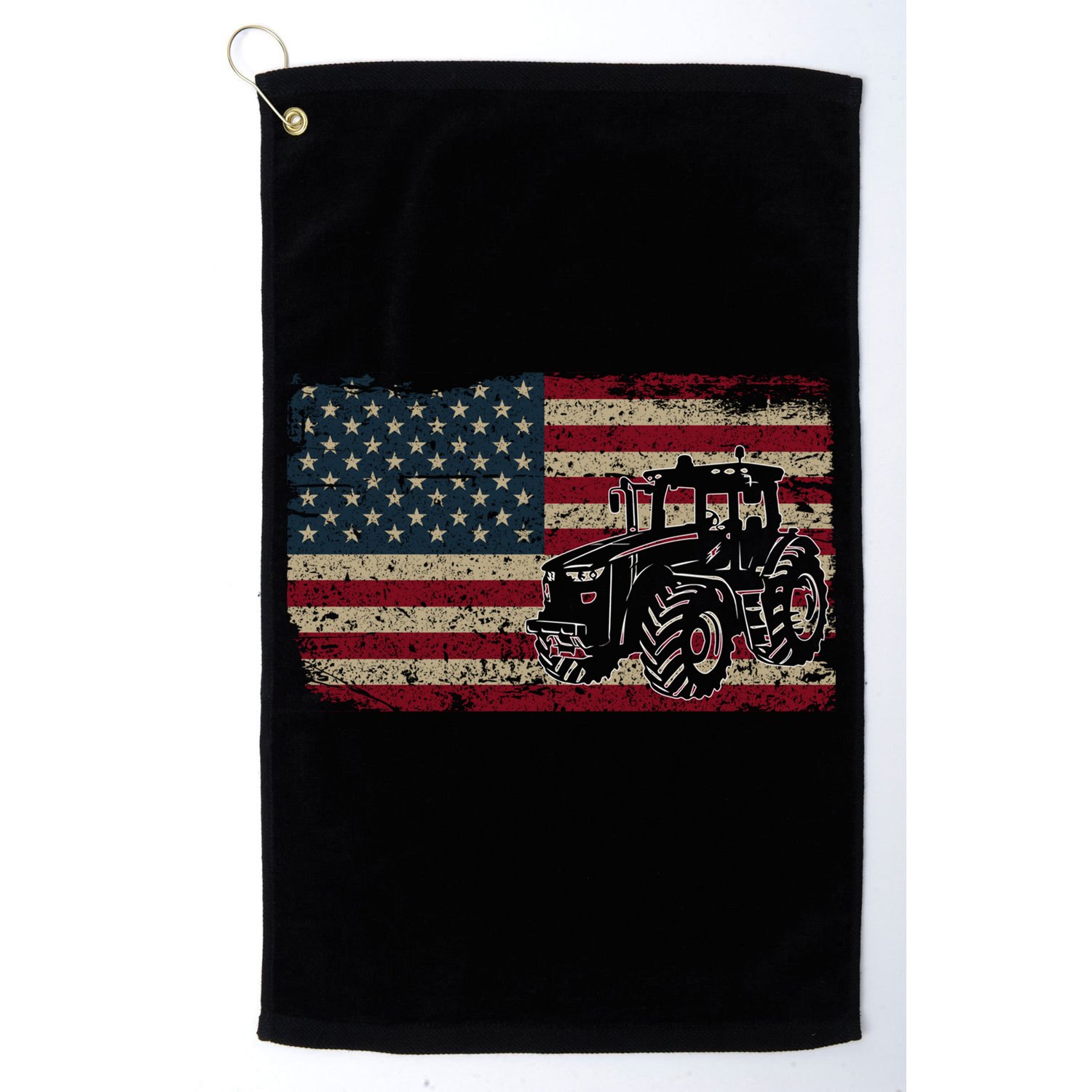 Farm Tractors Usa Flag Patriotic Farming Gift Golf Towel