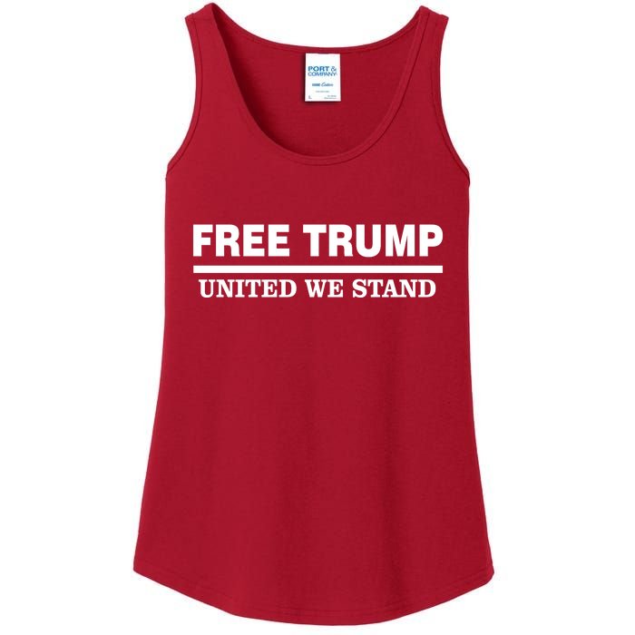 Free Trump United We Stand President Trump Supportive Ladies Essential Tank