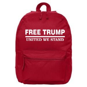 Free Trump United We Stand President Trump Supportive 16 in Basic Backpack