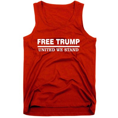 Free Trump United We Stand President Trump Supportive Tank Top