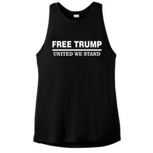 Free Trump United We Stand Ladies PosiCharge Tri-Blend Wicking Tank