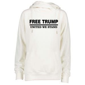 Free Trump United We Stand Womens Funnel Neck Pullover Hood