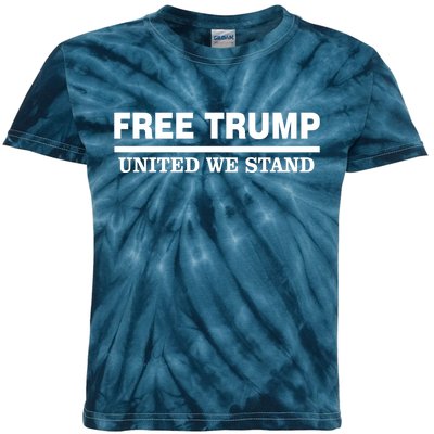 Free Trump United We Stand Kids Tie-Dye T-Shirt