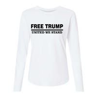 Free Trump United We Stand Womens Cotton Relaxed Long Sleeve T-Shirt