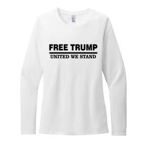 Free Trump United We Stand Womens CVC Long Sleeve Shirt